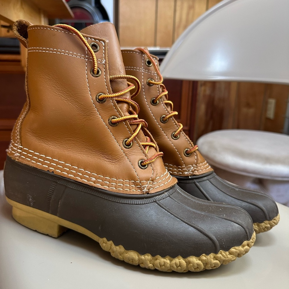 Brown and Tan Bean Boots by L.L. Bean